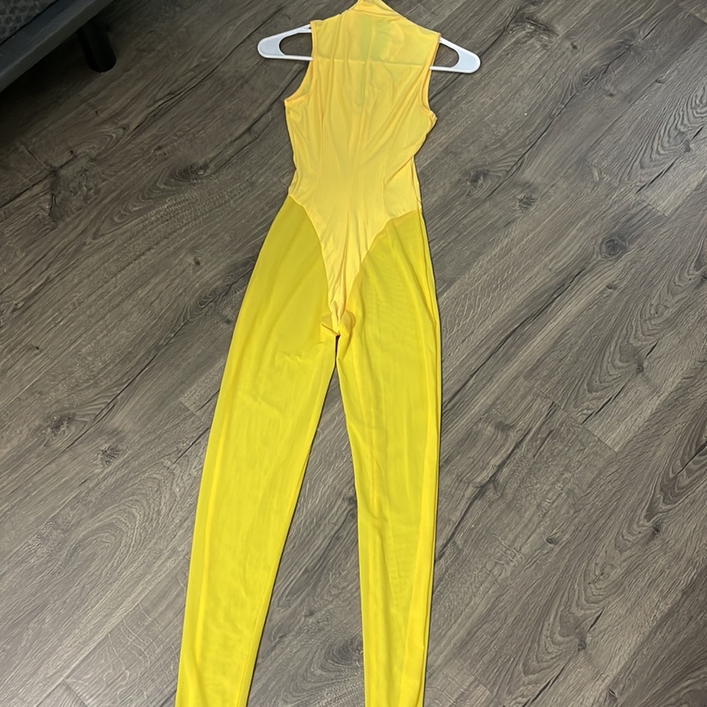 So Real Designer Yellow Jumpsuit Size XS New